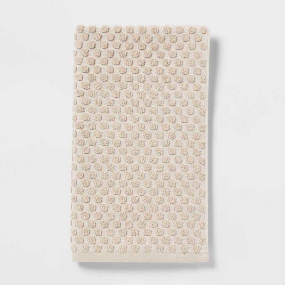Threshold 6 pc Performance Plus Textured Dot Bath Towel Set in Khaki NWT "54x30" - Picture 5 of 15